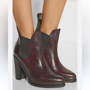 Used Rag & Bone Stanton Leather Chelsea Boots in bordeaux